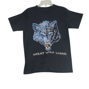 Great Wolf Lodge Black Wolf Graphic T-Shirt Short Sleeve Unisex 18" W x 23" L